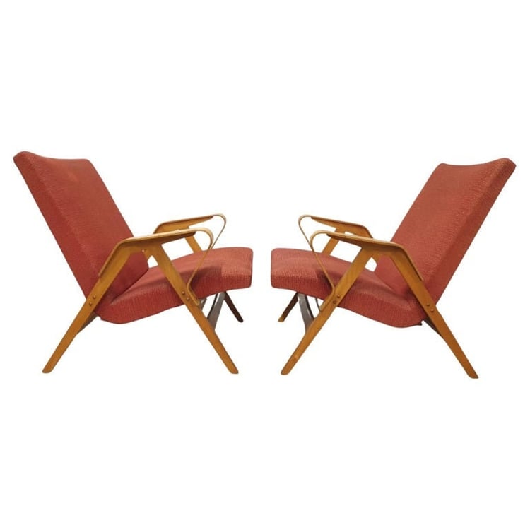 Pair of armchairs by František Jirák for TATRA nabytok, 1970s, Czechoslovakia 