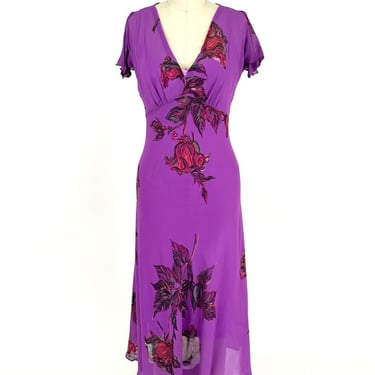 90S Betsey Johnson Rose Print Dress