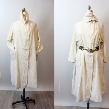 1910 EDWARDIAN linen duster AUTOMOBILING coat large XL | new spring 
