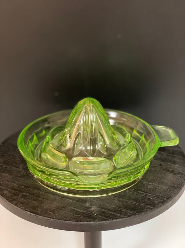 Uranium Glass Vintage Juicer