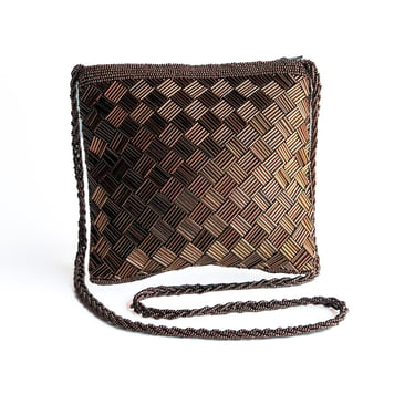 1980s Bronze Beaded Bag