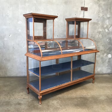 Vintage American Oak Display Cabinet by Jos. Knittell Showcase Co., Quincy, Ill.