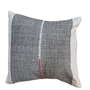 Gray White and Pink Pillow