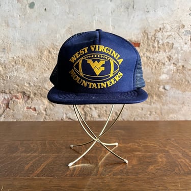 Vintage 1980s West Virginia Mountaineers Snapback Mesh Hat 