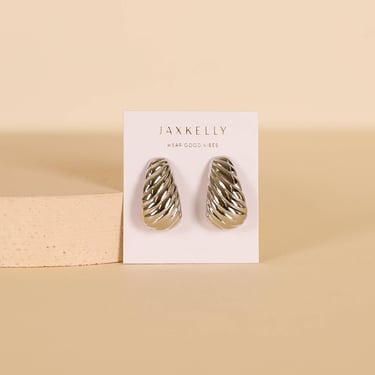 Silver Bold Swirl Earrings