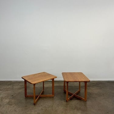 Post modern oak side tables - sold separately 