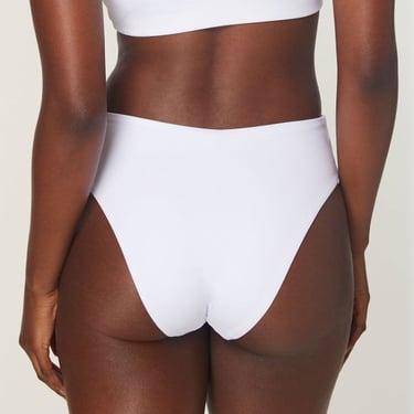 Andie Swim The 90s High Waist Eco Nylon Bikini Bottom - White