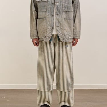 Kapital 10oz Zipper Wide Lumber Pants, Hickoree Stripe | Glasswing