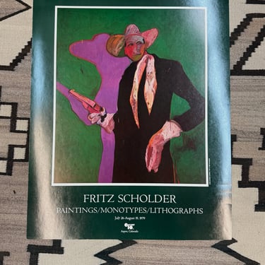 1979 Fritz Scholder Super Matinee Cowboy Poster- SIGNED