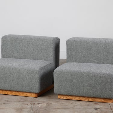 Pair of Giancarlo Piretti Style Modern Cubic Sofa Seats 