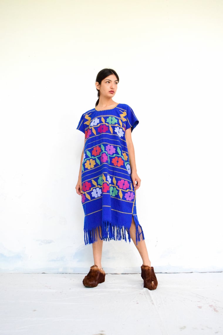 Hand Woven Mexican Huipil Dress | The Vintage Jesus | Xalapa, MX