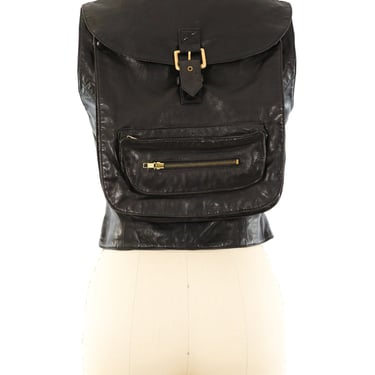 Leather Backpack Sleeveless Top