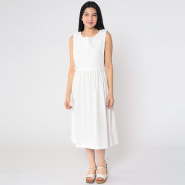 Vintage White Jumper Dress 80s Midi Dress Low | Shop Exile - Tucson, AZ |  ATTIC