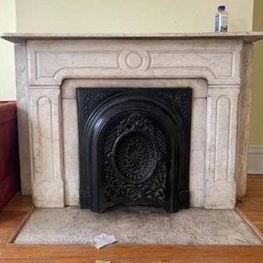 Antique Victorian Marble Fireplace Mantel