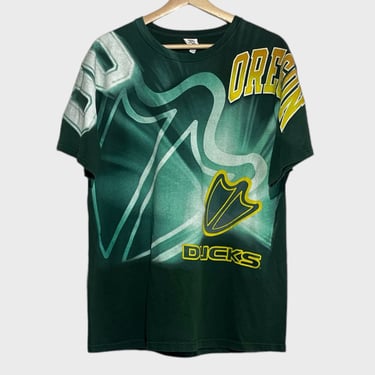 Vintage Oregon Ducks AOP Shirt L