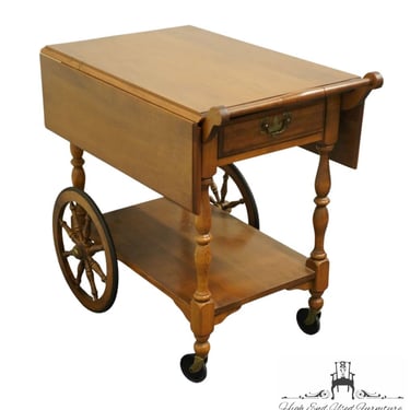 HEYWOOD WAKEFIELD Solid Hard Rock Maple Colonial / Early American Accent Tea Cart 209-00 