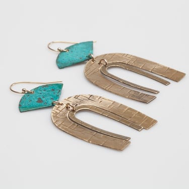 Verdigris Arches Earrings