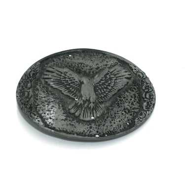 vintage Touchstone Inc. belt buckle with eagle and roses 1978 