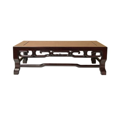 15.75" Reddish Brown Wood Rectangular Ru Yi Craw Legs Display Stand Riser ws4211E 