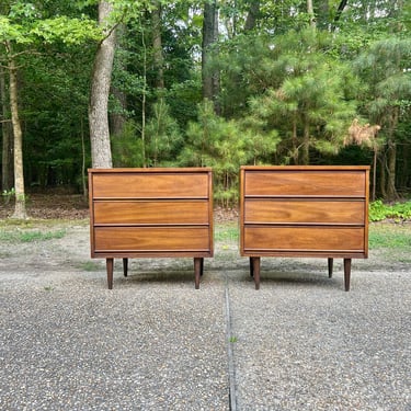 Pair of Mid Century Dixie bachelors chest dressers 