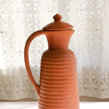 SECONDS SALE - Handmade Terracotta pitcher, Terra-cotta pitcher, water jug, clay jug, farmhouse décor, Handmade Gift, unique pottery 