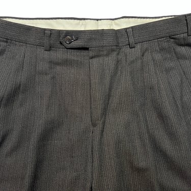 Vintage CHRISTIAN DIOR Wool Trousers ~ 34.5 Waist ~ Pleated Pants ~ 34 / 35 