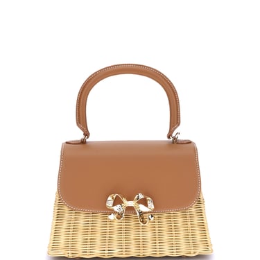 Self-Portrait Women Rattan Bow Handbag