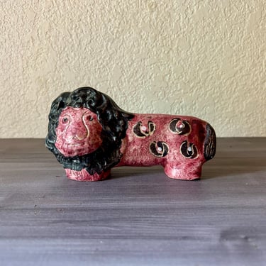 Vintage Mid-Century Italica Ars Bitossi Italian Art Pottery Lion Figurine Sculpture Italy 