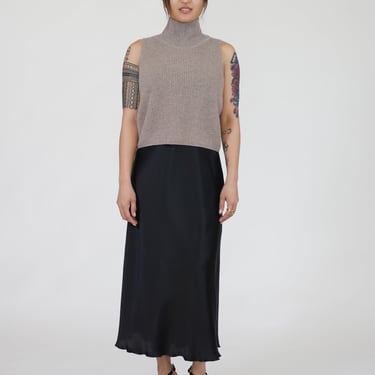 Cashmere Sleeveless Mock Neck Top