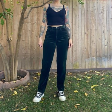 Vintage 1990’s Dark Greem Velvet Pants 