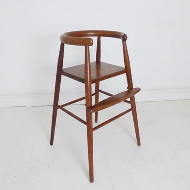 Vintage Teak Model 115 Childrens High Chair By Nanna Ditzel For Kolds Savvaerk , Denmark 