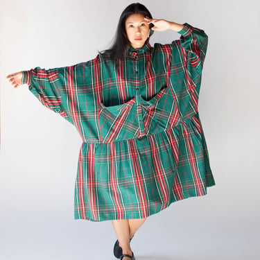1980s Flannel Dress | Todd Oldham for Congovid 