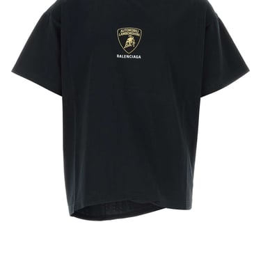 Balenciaga Men Black Cotton Balenciaga X Automobili Lamborghini Oversize T-Shirt