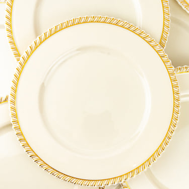 Vintage Lenox for Marshall Field & Co. White & Gold Rimmed Plates - Set of 12