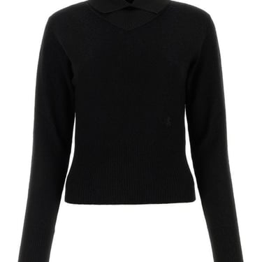 Jil Sander Woman Black Wool Blend Sweater