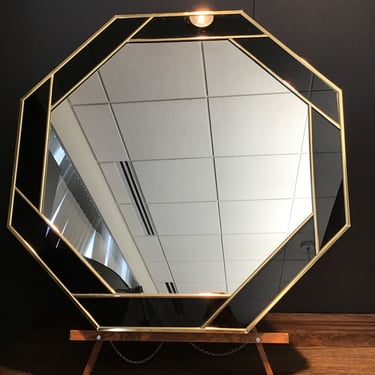 Octagonal Black + Gold Mirror (Seattle)