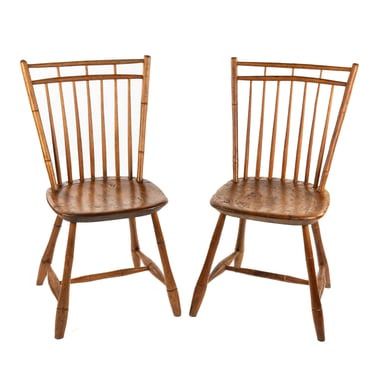 Pair of 19th Century Windsor Birdcage Chairs 