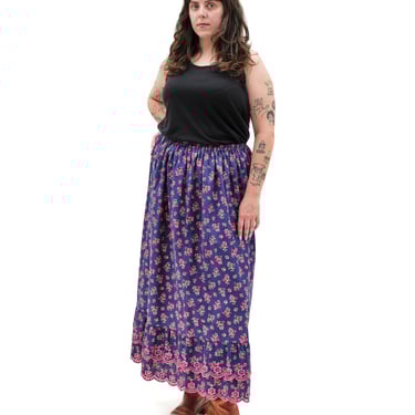 Indigo and Hot Pink Skirt