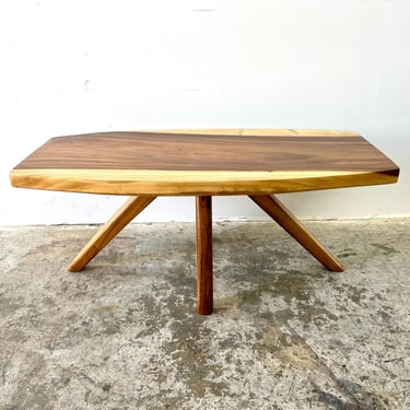 Vintage 1950s Mid Century Modern Koa Wood Coffee Table 