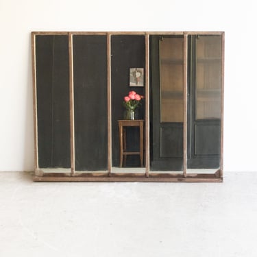 Iron Window Frame Mirror