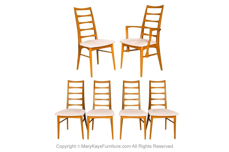 Danish Teak Modern Dining Chairs Koefoeds Hornslet Lis 