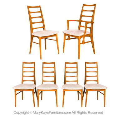 Danish Teak Modern Dining Chairs Koefoeds Hornslet Lis 