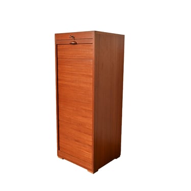 Teak Cabinet Frej-Odense Tambour Door Danish Modern 