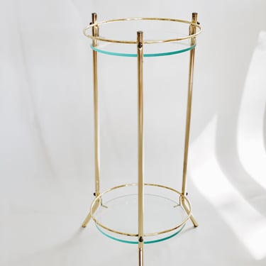 Metal Stand with Glass Shelves