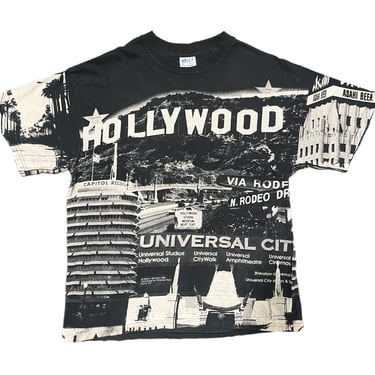 Vintage AOP Hollywood T-Shirt 011224 SG