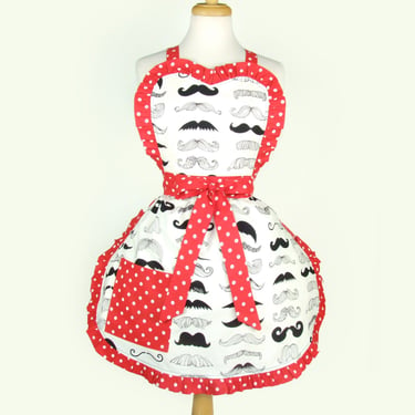 Mustache Apron / Vintage Inspired Mustaches Apron 