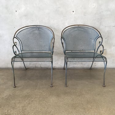 Pair of Salterini Iron Chairs