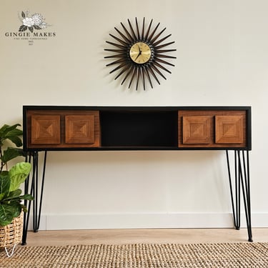 Custom Mid-century Modern console table ***please read ENTIRE listing prior to purchasing SHIPPING is NOT free 