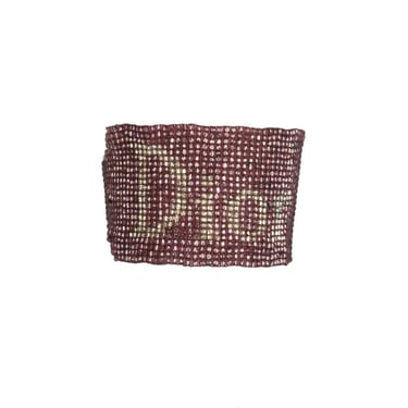 Dior Purple Beaded Logo Bracelet
