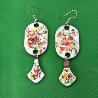 Artisanal Enamel Shapes Earrings